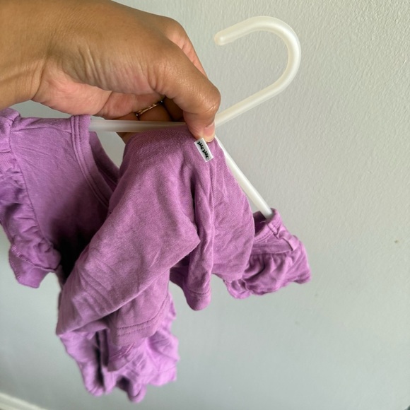 Play by Little Sleepies Purple Ruffled Baby Dress with Bodysuit - Picture 2 of 3